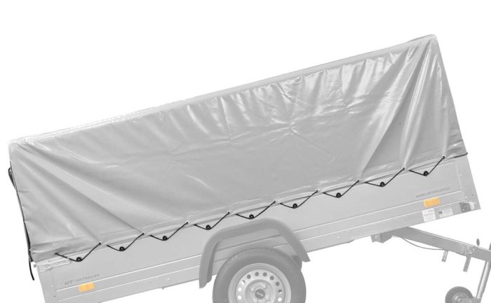 REMORQUE DOUBLE ESSIEUX UNITRAILER 264/2 KIPP AVEC ROUE JOCKEY, ARCEAU ET bâche GRISE – Image 24