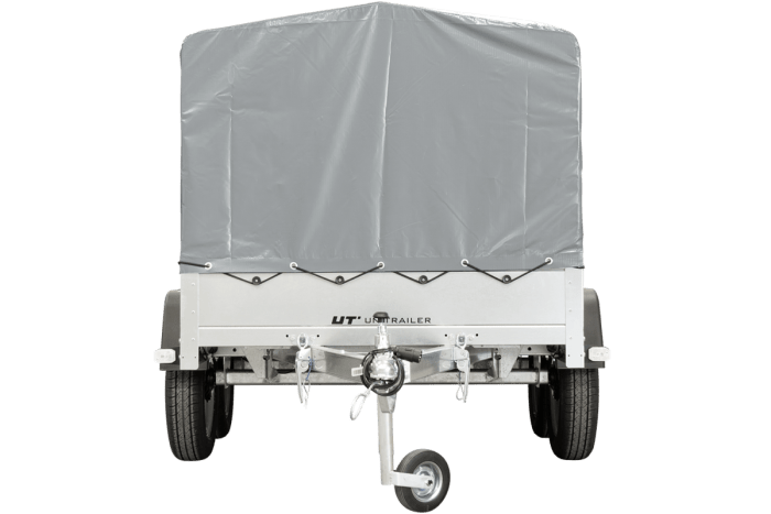 REMORQUE DOUBLE ESSIEUX UNITRAILER 264/2 KIPP AVEC ROUE JOCKEY, ARCEAU ET bâche GRISE – Image 8