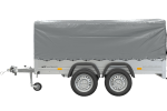 REMORQUE DOUBLE ESSIEUX UNITRAILER 264/2 KIPP AVEC ROUE JOCKEY, ARCEAU ET bâche GRISE – Image 10