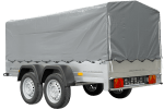 REMORQUE DOUBLE ESSIEUX UNITRAILER 264/2 KIPP AVEC ROUE JOCKEY, ARCEAU ET bâche GRISE – Image 12