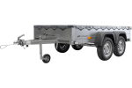 REMORQUE UNITRAILER 264/2 KIPP AVEC ROUE JOCKEY, TIGE DE SUPPORT DE BÂCHE ET BÂCHE PLATE GRISE