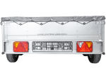REMORQUE UNITRAILER 264/2 KIPP AVEC ROUE JOCKEY, TIGE DE SUPPORT DE BÂCHE ET BÂCHE PLATE GRISE – Image 14