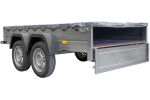 REMORQUE UNITRAILER 264/2 KIPP AVEC ROUE JOCKEY, TIGE DE SUPPORT DE BÂCHE ET BÂCHE PLATE GRISE – Image 15