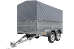 REMORQUE DOUBLE ESSIEUX UNITRAILER 264/2 KIPP AVEC ROUE JOCKEY, ARCEAU ET bâche GRISE – Image 51