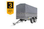 REMORQUE DOUBLE ESSIEUX UNITRAILER 264/2 KIPP AVEC ROUE JOCKEY, ARCEAU ET bâche GRISE – Image 55