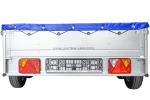 REMORQUE UNITRAILER 264/2 KIPP AVEC ROUE JOCKEY, TIGE DE SUPPORT DE BÂCHE ET BÂCHE PLATE GRISE – Image 62