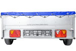 REMORQUE UNITRAILER 264/2 KIPP AVEC ROUE JOCKEY, TIGE DE SUPPORT DE BÂCHE ET BÂCHE PLATE GRISE – Image 61