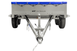 REMORQUE UNITRAILER 264/2 KIPP AVEC ROUE JOCKEY, TIGE DE SUPPORT DE BÂCHE ET BÂCHE PLATE GRISE – Image 56