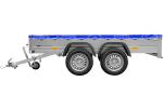 REMORQUE UNITRAILER 264/2 KIPP AVEC ROUE JOCKEY, TIGE DE SUPPORT DE BÂCHE ET BÂCHE PLATE GRISE – Image 57